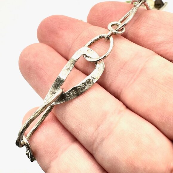 Silpada Womens Necklace Smoky Quartz Citrine Jade Sterling Silver N218 - Picture 4 of 4